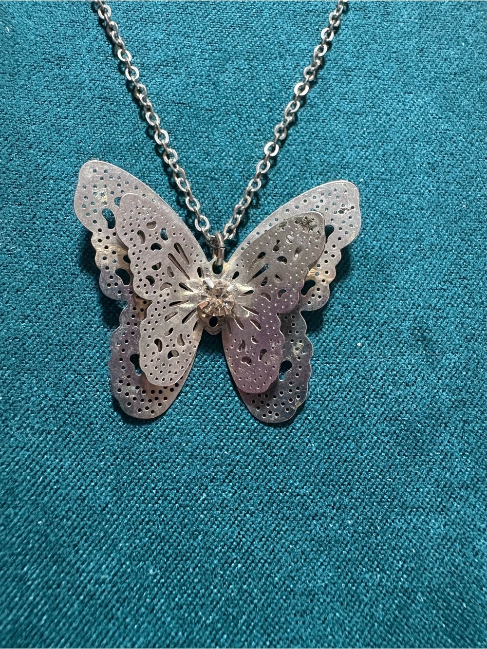 Silver Butterfly Pendant Necklace - Elegant Women’s Jewelry